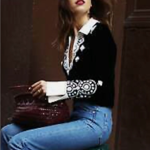 COPY - Tory Burch Black Velvet Tunic 0 - Picture 3 of 5